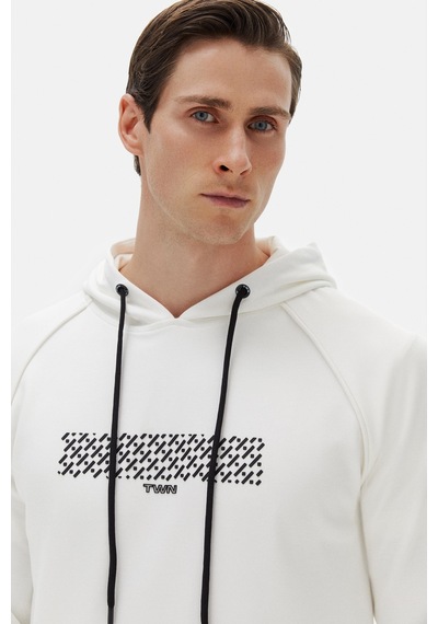 Twn Slim Fit Ekru Düz Rayon Sweatshirt 4ece24702002m Çok Renkli