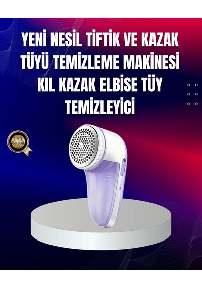 Tüy Ve Tiftik Temizleyici 3 Bıçaklı, 200ml Kapasiteli Açık Gri