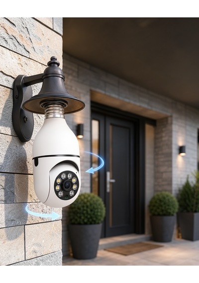 Akıllı Wifi Kamera 360 Derece Ptz Uuczwifikameraampul-2