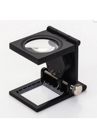 28x28 Mm Katlanır Sayaçlı Metal Lüp 2 Led Işıklı Büyüteç Tekstil Th-9005a