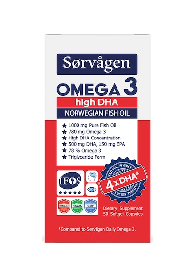 Sorvagen Omega 3 Yüksek DHA Balık Yağı 50 Yumuşak Kapsül