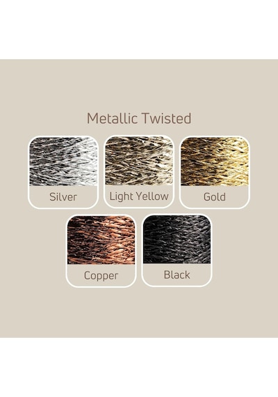 Premium 320 M Simli Metalik Ip Parlak Çanta Rafya Supla Ip Metalik Bükümlü Ip 250 Gr Standart