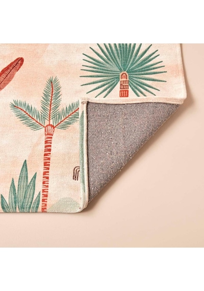 Bella Maıson Safari Kids Hayvan Baskılı%100 Polyester Kilim, Somon, 80x150 Cm Genel