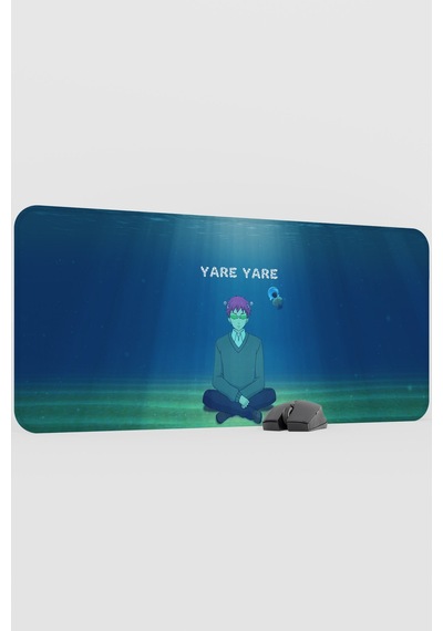 Saiki Kusuo Anime V2 - 90x40 Xxl Gaming Kauçuk Kaymaz Taban Mouse Pad Fare Altlığı