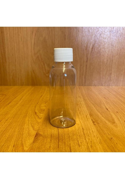 100 Cc Plastik Sert Şişe - Beyaz Kapaklı- 100ml Şeffaf Plastik