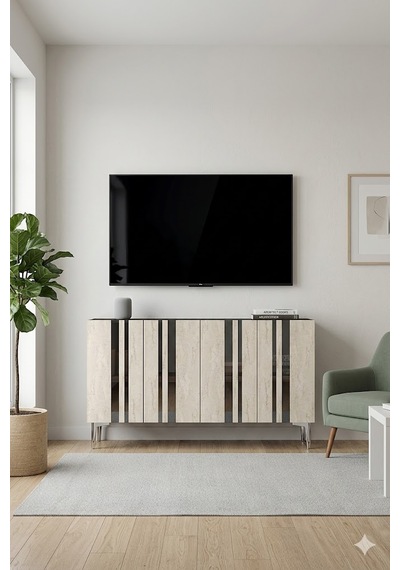 Ka1230ats Mia Konsol Ve Tv Sehpası Antrasit-traverten-silver 120cm Ka1230ats Mia Konsol Ve Tv Sehpası Antrasit-traverten-silver 120cm