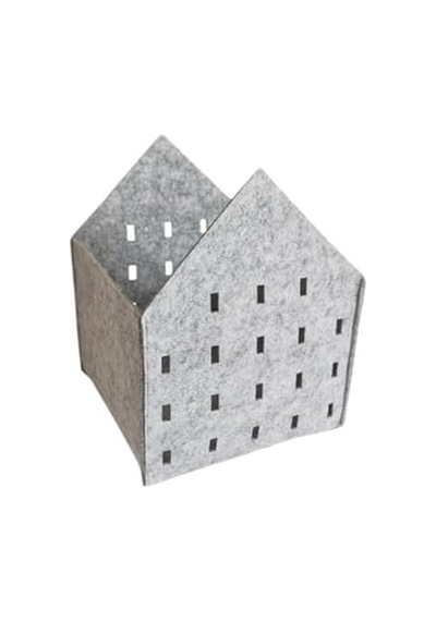 Ayrex Dekoratif Keçe Saksı Ve Organizer Sepet Gri, 20x20x25 Cm, 3 Mm Kalınlıkta Çok Amaçlı Keçe Saklama Kutu Diğer