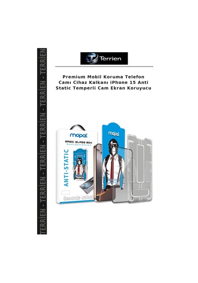 Premium Mobil Koruma Telefon Camı Cihaz KalkanıApple iPhone Uyumlu 15 Anti Static Temperli Cam Ekran Koruyucu