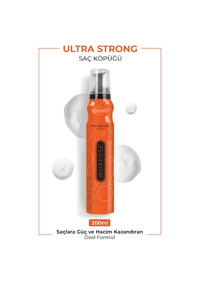 Morfose Ultra Strong Saç Köpüğü Turuncu 200 ML