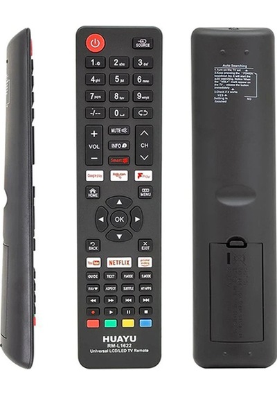 Huayu RM-L1622 Netflix-YouTube-Prime Video-Google Play Tuşlu Universal Lcd Led Tv Kumandası