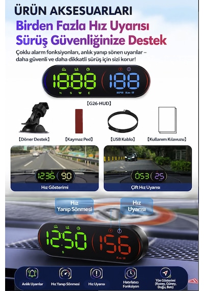 Rks Rk 250s Uyumlu Bowie Gps Destekli Harici Hız Göstergesi Type-c