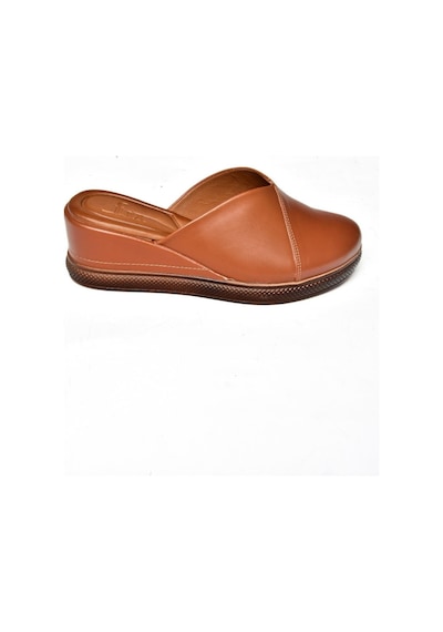 Fox Shoes S674307509 Taba Dolgu Tabanlı Kadın Terlik Taba