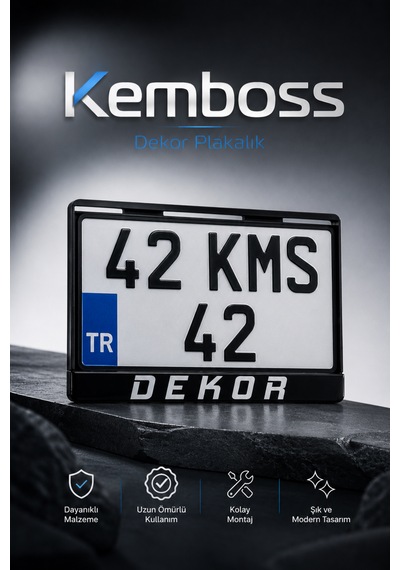 Dekor Yazılı Motosiklet Plakalığı