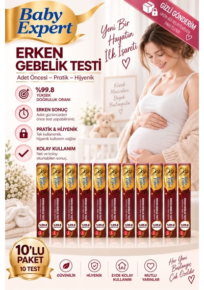 Erken Gebelik Testi %99.8 Kesin Sonuç X 10 Adet