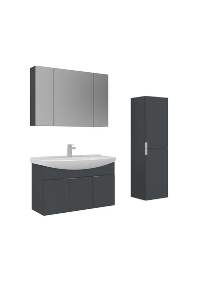 Orka Purus 100 Cm Mat Antrasit Ayna Dolaplı Banyo Dolabı Takım Ve Boy Dolabı Asma Antrasit Orka Purus 100 Cm Mat Antrasit Ayna Dolaplı Banyo Dolabı Takım Ve Boy Dolabı Asma Antrasit