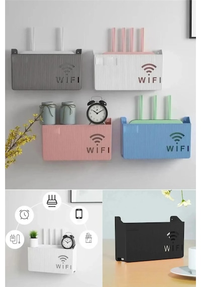 Tineke Gri Wifi Kutusu Duvar Asılabilir Sigorta Ve Modem Saklama Kutusu 25x15x6 Cm Gri