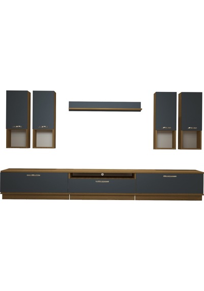 Decoraktiv Trendstyle 8da Mdf Tv Ünitesi Tv Sehpası - Pera Antrasit Antrasit - Açık Ceviz Decoraktiv Trendstyle 8da Mdf Tv Ünitesi Tv Sehpası - Pera Antrasit Antrasit - Açık Ceviz