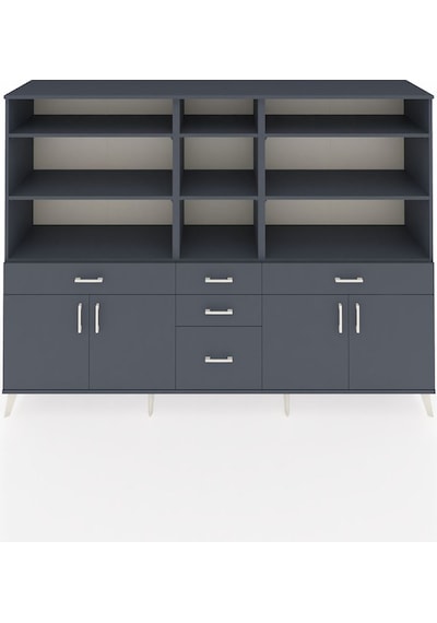 Hyperion Dolap 11 Raflı 5 Çekmeceli 4 Kapaklı 220x44x163 Antrasit Antrasit-antrasit Hyperion Dolap 11 Raflı 5 Çekmeceli 4 Kapaklı 220x44x163 Antrasit Antrasit-antrasit