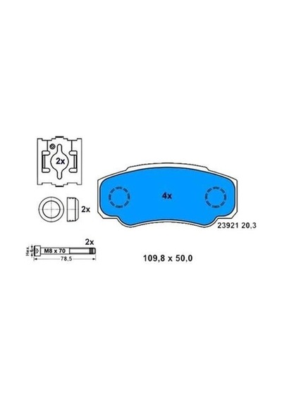 BOSCH 986494049 Fren Balatası Arka Ducato 94-02 / Boxer 94-02 / Jumper 94-02
