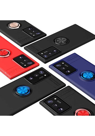 Samsung Uyumlu Galaxy Note 20 Ultra Kılıf Yüzüklü Magnetli Ravel Case