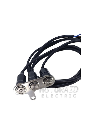 Motosiklet 3lü Gidon Anahtarı - Kırmızı/yeşil/sarı Led Işıklı Sis Farı Switch Paneli Kablolu