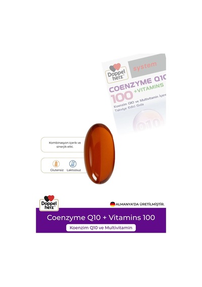 Koenzim Q10 + Vitamins 100 Mg 30 Kapsül