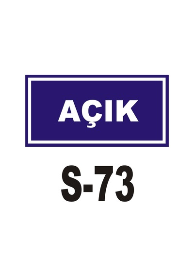 Iş Güvenliği Pvc Dekota Uyarı - Ikaz Levhası Açık Yazılı Levha