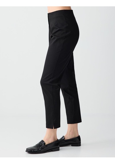 Jimmy Key Jimmy Key Siyah Yüksek Bel Normal Paça Örme Pantolon 6sw186515900