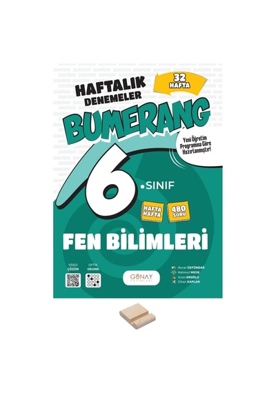 6. Sınıf Bumerang 32 Haftalık Fen Denemeleri+ Telefon Standı