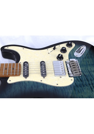 Luxars S-g25 Sbl Stratocaster Tipi Elektro Gitar Spalted Blue