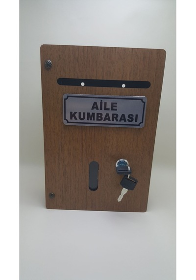 Küçük Boy Ahşap Aile Kumbarası