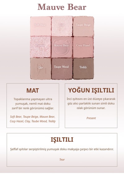 Dasique Mat Ve Işıltılı Renk Seçenekleri Sunan Far Paleti Shadow Palette 29 Mauve Bear 29 Mauve Bear