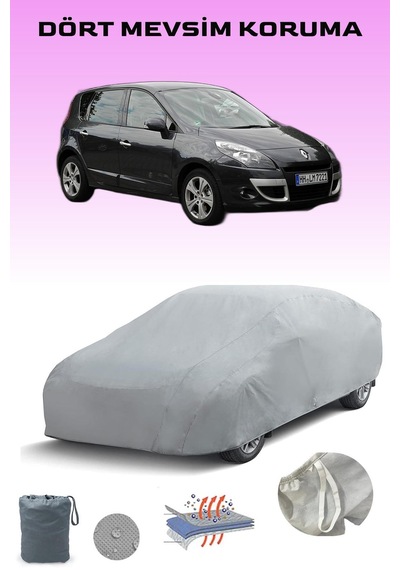 Renault Grand Scenic 3 Uyumlu Araba Brandası, Oto Branda, Araba Çadırı, Su-güneş Geçirmez Gri