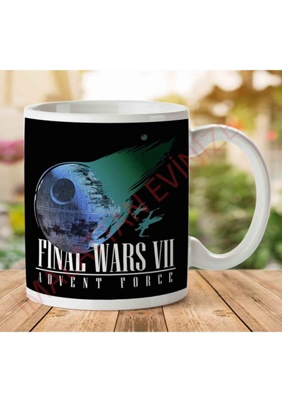 Final Wars Star Wars Final Fantasy Mix Iki Tarafı Baskılı Kupa Bardak Çok Renkli