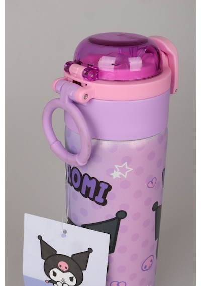 X Dekomus Lisanslı Kuromi Dark Delight Collection 600 Ml Çift Fonksiyon Kapaklı Çelik Matara Altın