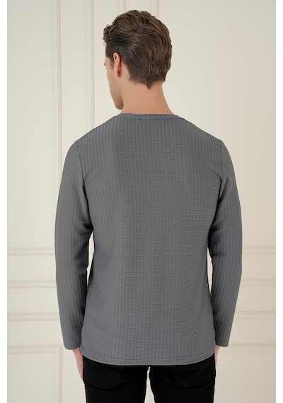 Efor Ts 891 Slim Fit Gri Spor T-shirt Gri