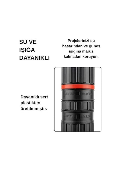 Tebag 7 Cm Proje Tüpü Ve Yuga Şövale Taşıma Çantası Seti