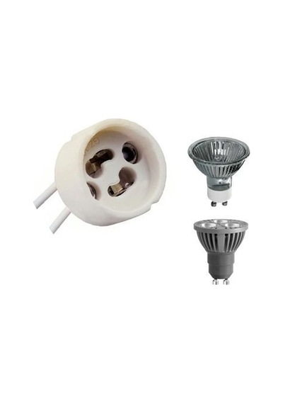 10 Adet Gu10 Duy 2a Led Halojen Lamba Duyu 0,75 Mm² Silikon Tel Seramik Duy Bağlantı Duyları 300 W Enerji Sınıfı A Beyaz