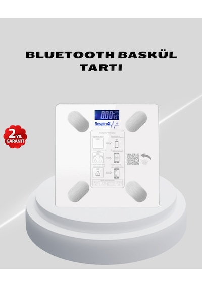 Akıllı Bluetooth Tartı - 8 Farklı Ölçüm Verisi, Otomatik Kişi Tanıma