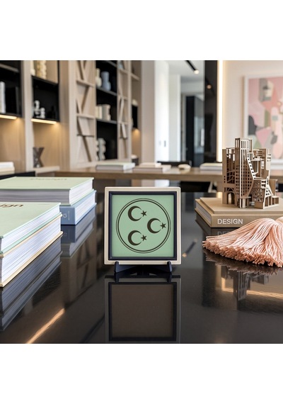 Geleneksel Üç Hilal Desenli Masaüstü Objesi, Ev Ve Ofis İçin Şık Bir Parça 10x10 Cm