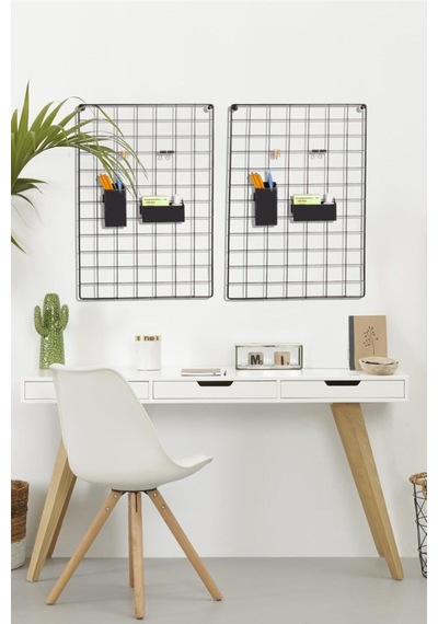 Tel Pano 40x60 Siyah 4 Adet Mini Mandal 2 Adet Çelik Kıskaç Hediyemizdir 40 x 60 CM