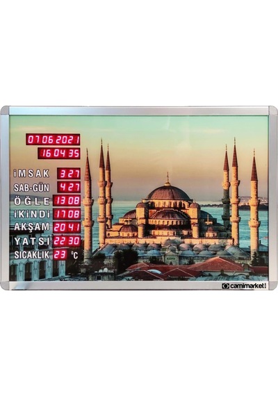 Ezan Okuyan Saat Sultan Ahmet Camii Baskılı