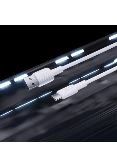 12w Usb-a To Type-c Silikon Hızlı Şarj Ve Data Kablosu Beyaz 2 Metre Standart