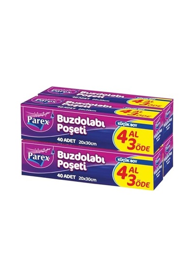 Parex Buzdolabı Poşeti Küçük Boy 20x30 Cm 200 Adet 4 Al 3 Öde