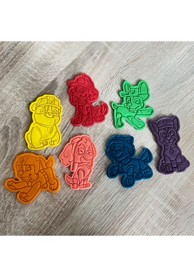 Mizaku Paw Patrol Temalı Kurabiye Kesici Ve Kalıpları 7 Karakterli Set Pati Devriyesi Yeşil