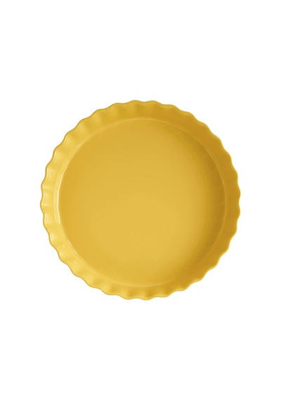 Emile Henry Tart-Börek-Flan Kabı Yuvarlak 32 cm Sarı/Provence Yel