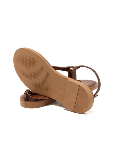 148 Brown Sandalet Kadın 22035 Myconian 2025 Greek Sandal Kahverengi