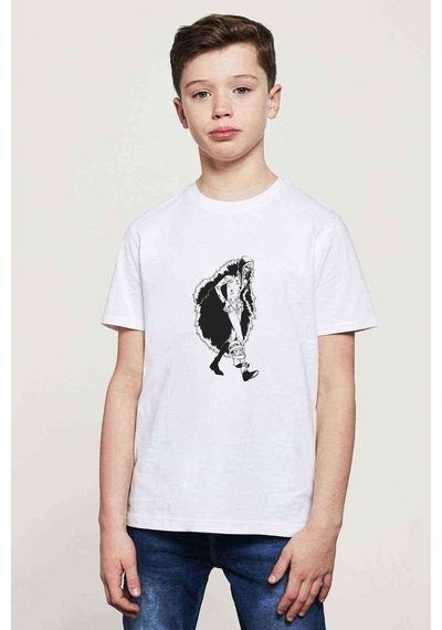 Tshirthane Anime One Piece Baskılı Unisex Çocuk Beyaz T-Shirt (534790265)