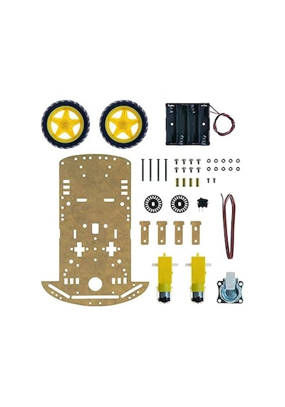 2wd Akıllı Robot Araba Şasi Kiti Dıy Pleksi Tekerlek Motor Çizgi İzleyen Engelden Kaçma
