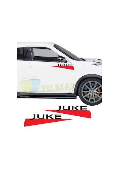Nissan Juke Yan Ayna Altı Şerit Oto Sticker Yapıştırma Etiket 2Ad